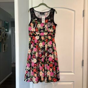 Hearts & Roses London Floral Swing Dress
